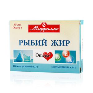 Mirrolla Рыбий жир Капсулы с витаминами A D E 100 шт