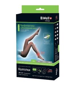 B.Well Колготки компрессионные 1 класс компрессии арт. JW-311 размер 5 safari