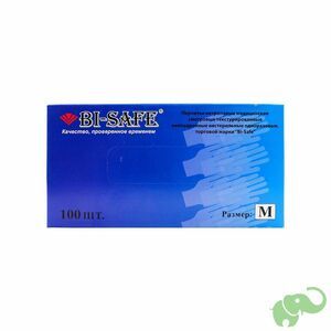Перчатки нитриловые bi-safe размер M 100 шт 50 пар