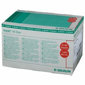 B.braun Шприц инсулиновый Инжект 40 Дуо с иглой 1мл U-40 №100т