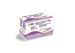 BD Micro-Fine Plus Иглы для шприц-ручки с заточкой Pentapoint 0,25 мм (31G) х 5 мм 100 шт