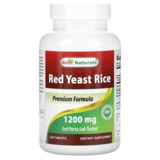 Best Naturals, красный ферментированный рис, 1200 мг, 120 таблеток