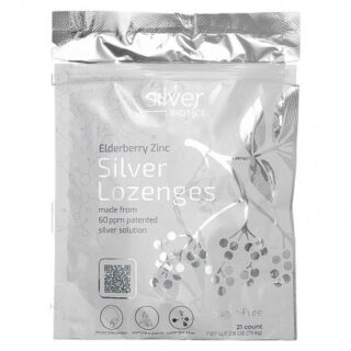 American Biotech Labs, Silver Biotics, леденцы с бузиной и цинком и серебром, 21 пастилка, 79,8 г (2,8 унции)