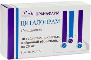 Циталопрам Таблетки 20 мг 30 шт