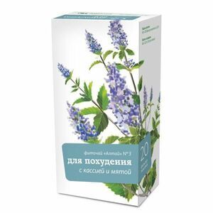 Фиточай Алтай № 3 для похудения кассия мята Фильтр-пакет 20 шт