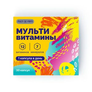 MultiForte Мультивитамины витамины и минералы для взрослых Капсулы 60 шт