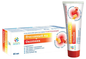 Natura Medica Гель-бальзам для суставов разогревающий с пчелиным ядом и окопником 85 мл