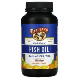 Barlean's, Fresh Catch, добавка с рыбьим жиром, омега-3 ЭПК/ДГК, со вкусом апельсина, 250 мягких желатиновых капсул