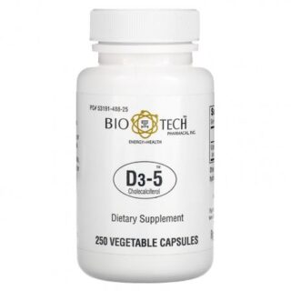 Bio Tech Pharmacal, D3-5 холекальциферол, 250 капсул