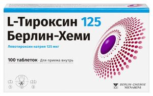 L-Тироксин 125 Берлин-Хеми Таблетки 125 мкг 100 шт