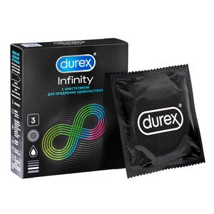Durex Infinity Презервативы с анестетиком для продления удовольствия 3 шт
