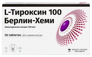 L-Тироксин 100 Берлин-Хеми Таблетки 100 мкг 50 шт