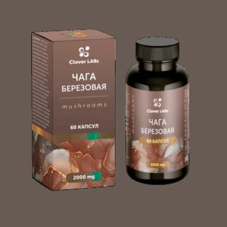 Экстракт Чага березовая Clover Labs 60 капсул