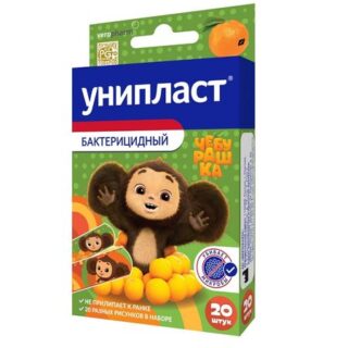 Унипласт Лейкопластырь Бактерицидный №20 Чебурашка