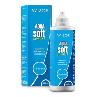 Раствор Для Ухода За Конт. Линзами Aqua Soft Comfort+ 350Мл С Протеин Очисткой + Контейнер