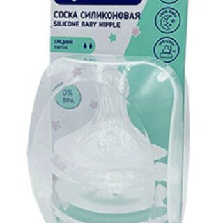 Пупсики Соска Силиконовая Д/Бутылочек С Широким Горлом Р.м №2