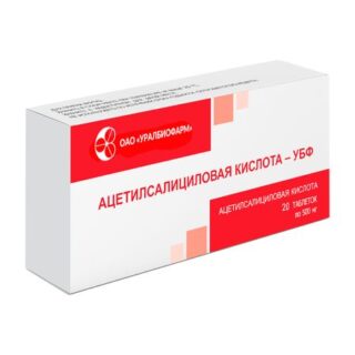 Ацетилсалициловая Кислота-Убф Таб.500Мг №20