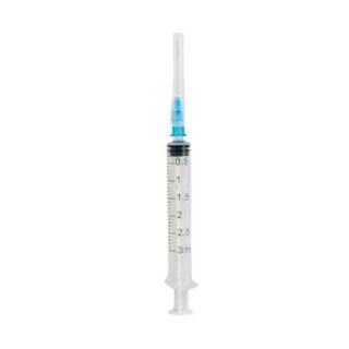 Шприц 3-х компонентный с иглой 23G 1 Inekta 0,6х25мм 3мл 100шт